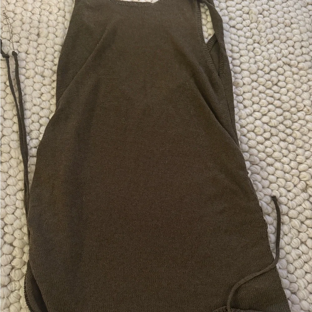 SHEIN Brown Ruched Sleeveless Coverup - Picture 4 of 4